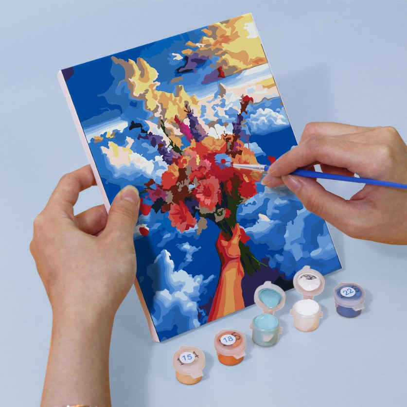 6 Mini Paintings | Bouquets in the Sky Set
