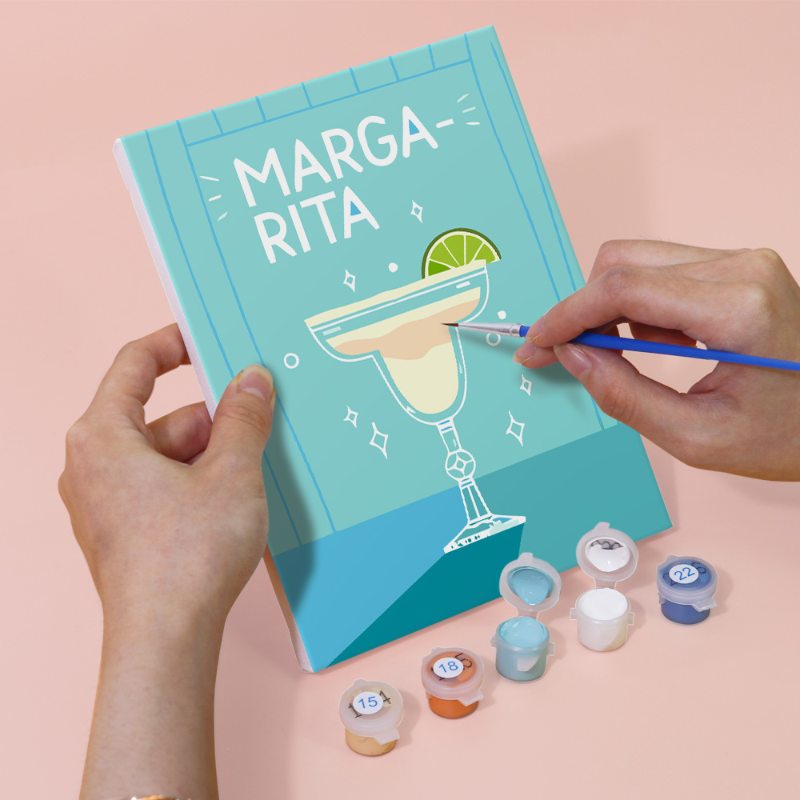 6 Mini Paintings | Paint & Pour Cocktail Set