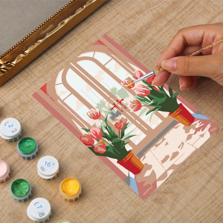Tulips at the Door | Paint by Numbers