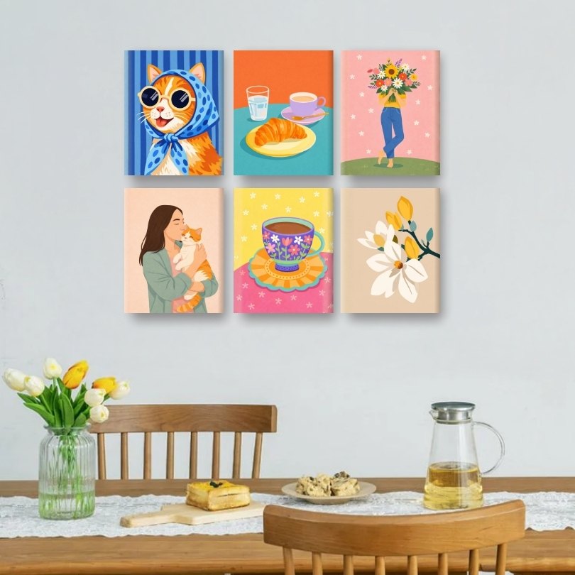 6 Mini Paintings | Charming Moments Set