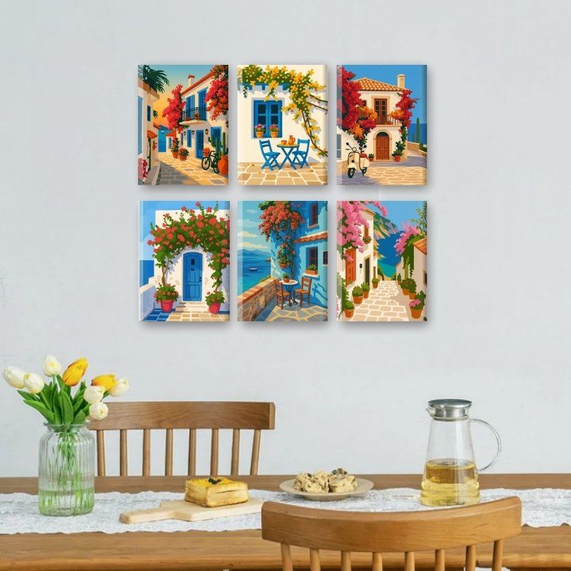 6 Mini Paintings | Mediterranean Set