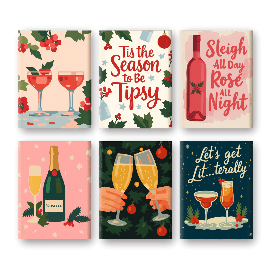 6 Mini Paintings | Tipsy Christmas Set
