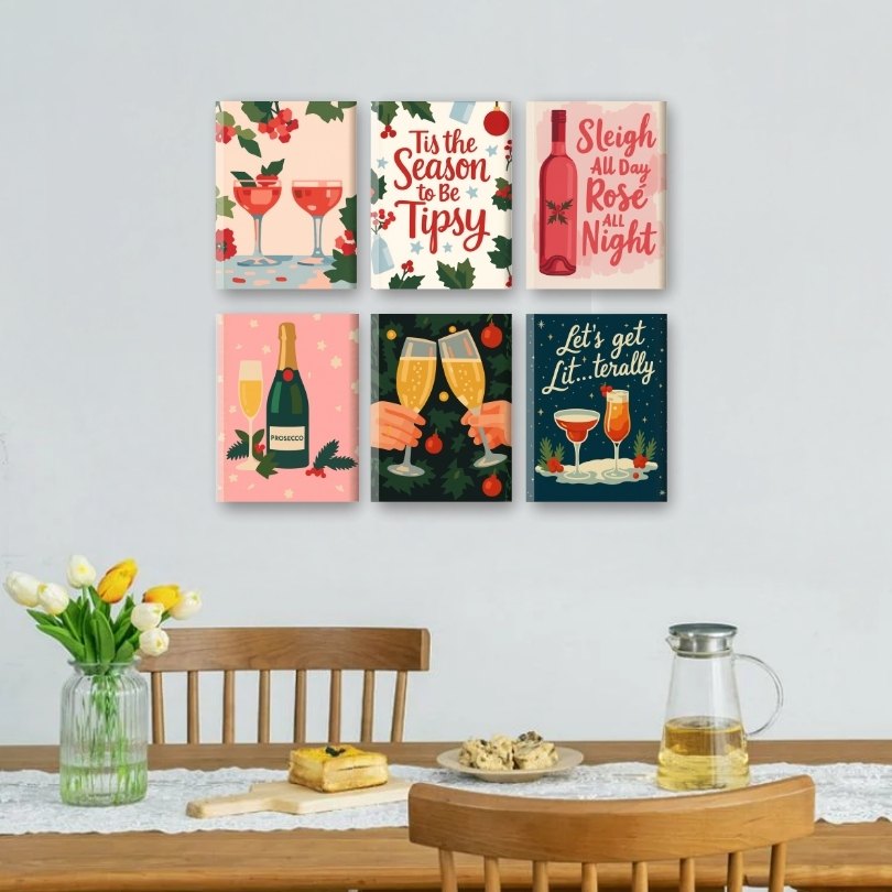 6 Mini Paintings | Tipsy Christmas Set