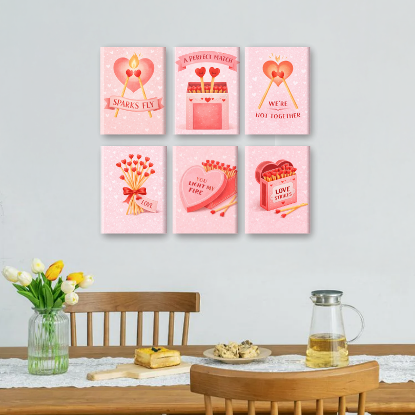 6 Mini Paintings | Perfect Match Set