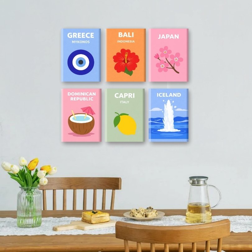 6 Mini Paintings | Around The World Set