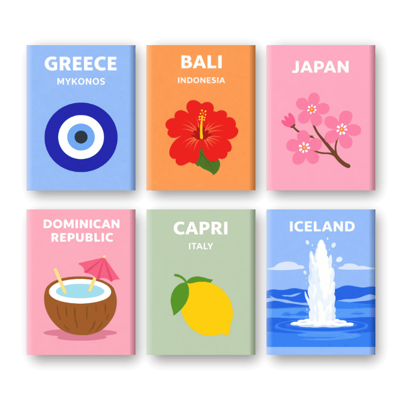 6 Mini Paintings | Around The World Set