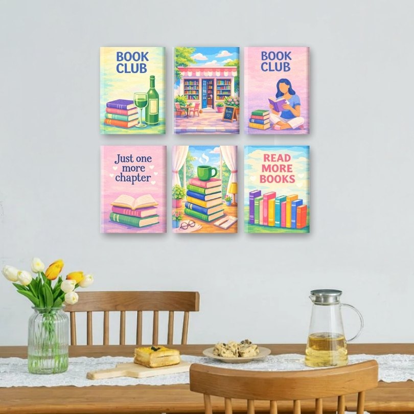 6 Mini Paintings | Book Club Set