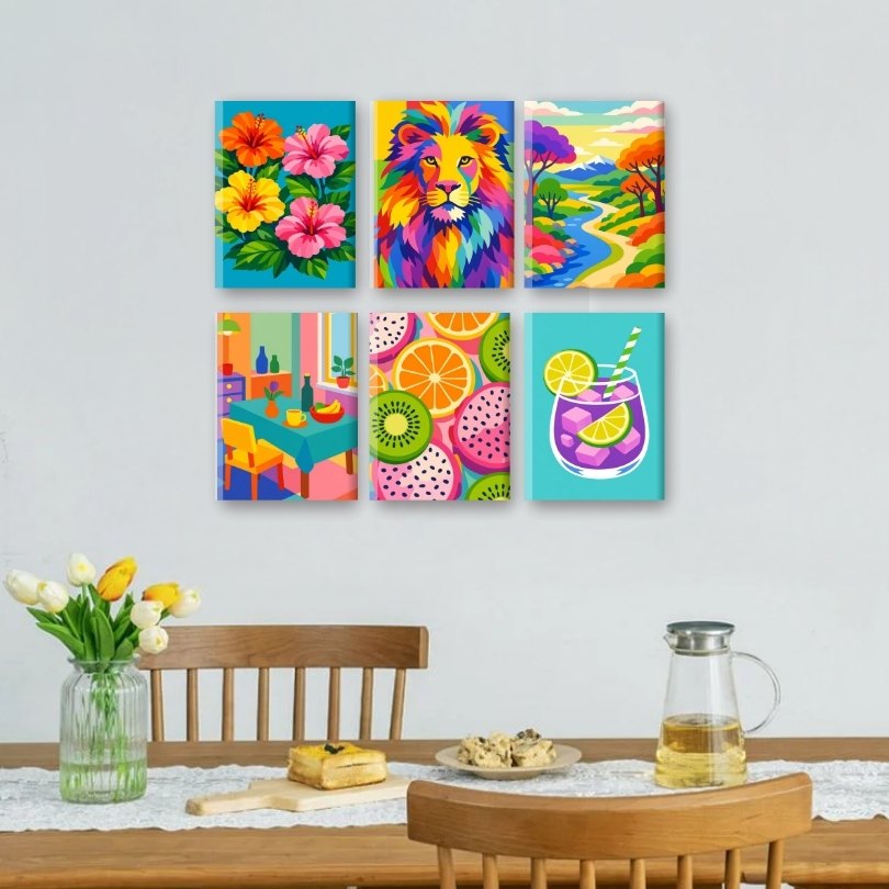 6 Mini Paintings | Color Explosion Set
