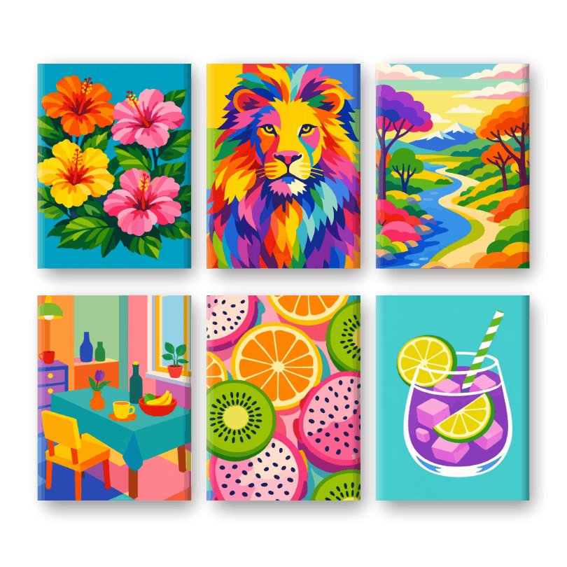 6 Mini Paintings | Color Explosion Set