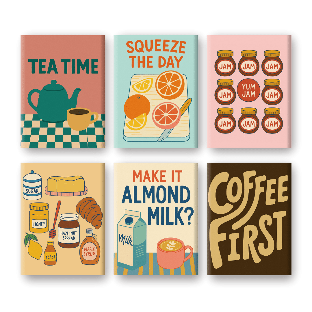 6 Mini Paintings | Cozy Morning Set