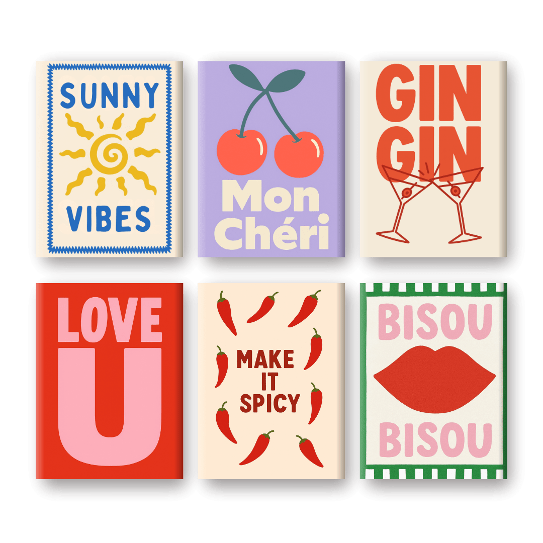 6 Mini Paintings | Gin Gin Set