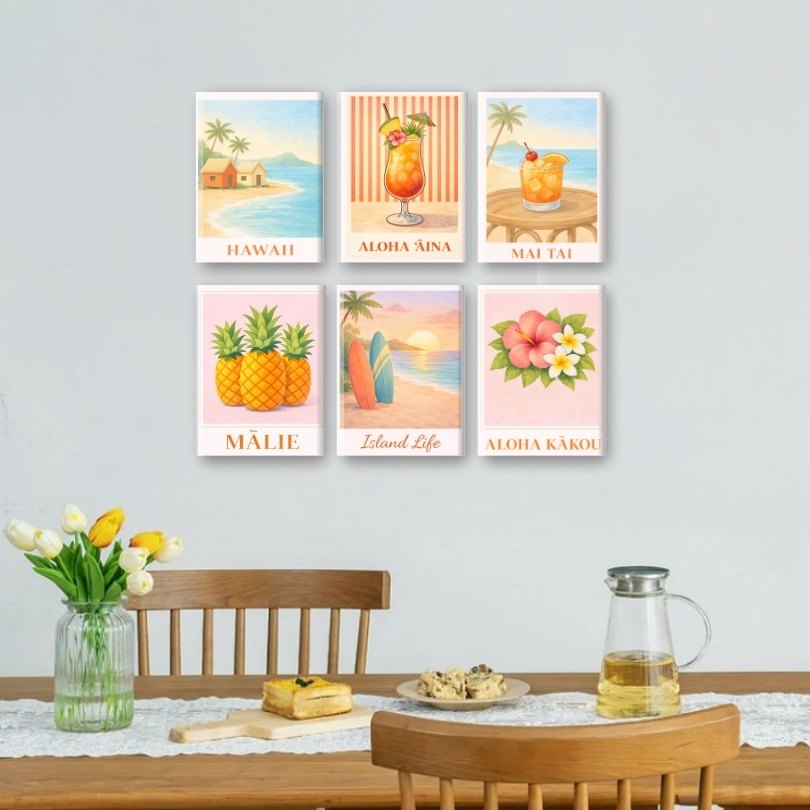 6 Mini Paintings | Hawaii Set