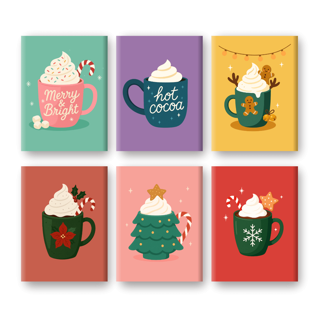6 Mini Paintings | Hot Chocolate Christmas Set