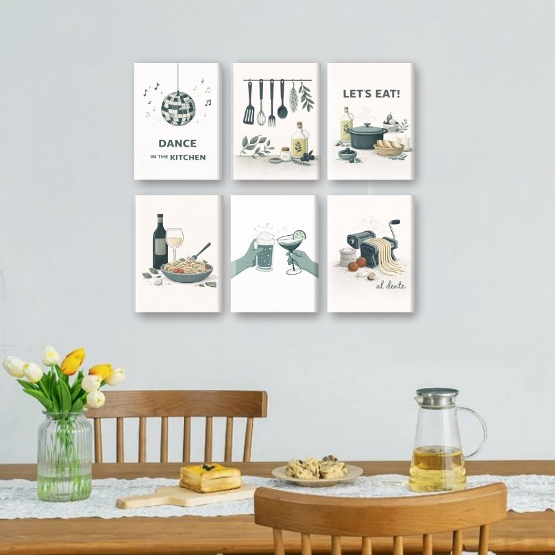 6 Mini Paintings | Kitchen Moments Set