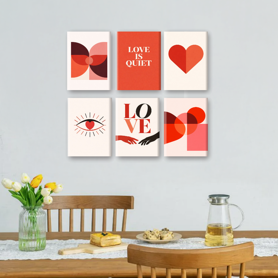 6 Mini Paintings | Love Is Quiet Set