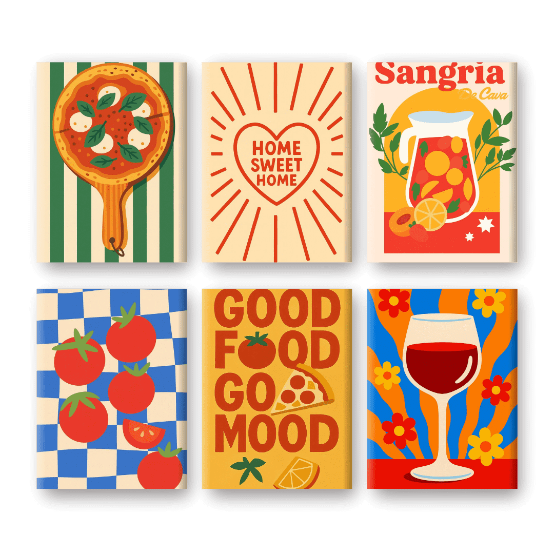 6 Mini Paintings | Sangria Set