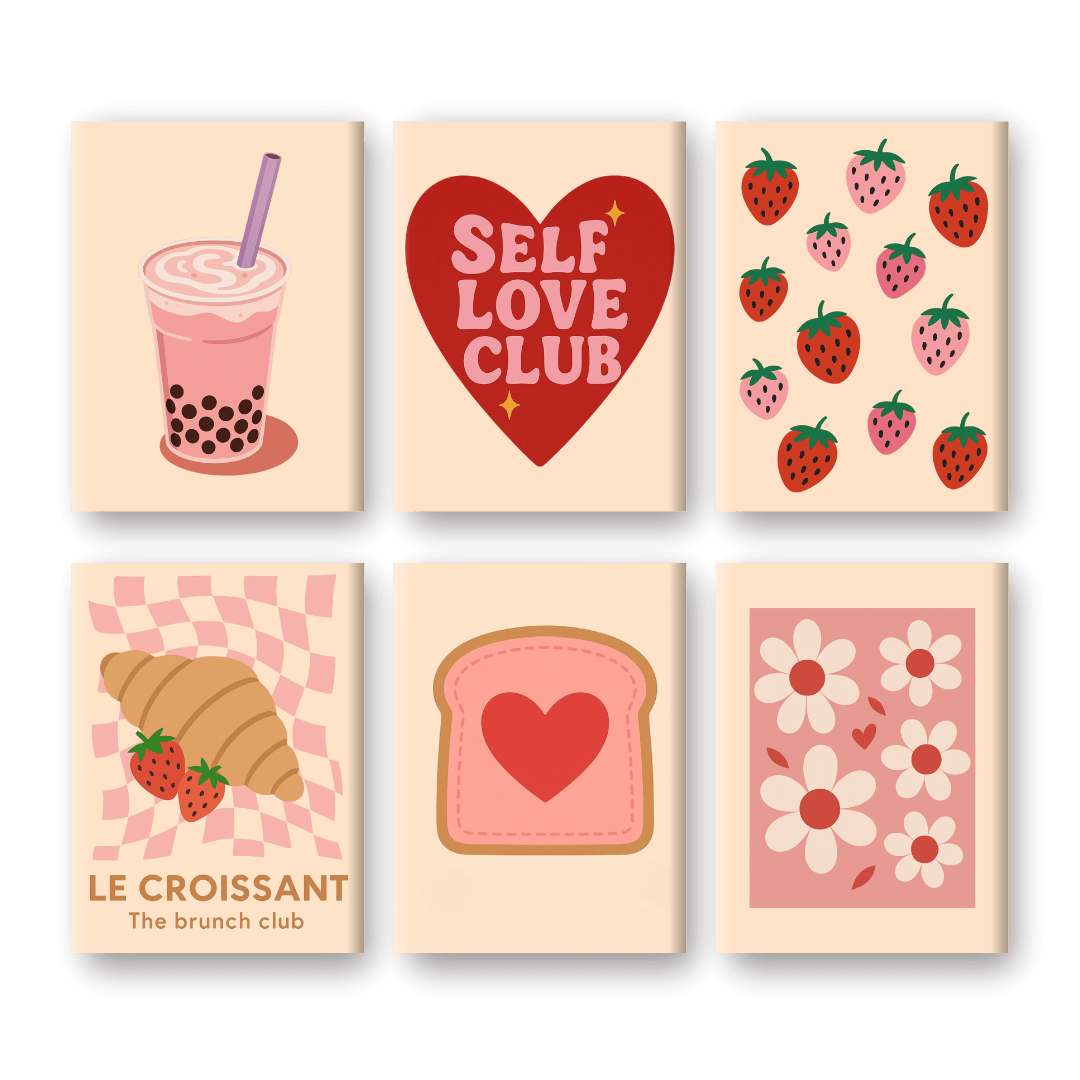 6 Mini Paintings | Self Love Cub Set