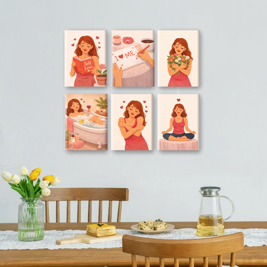 6 Mini Paintings | Self Love Set