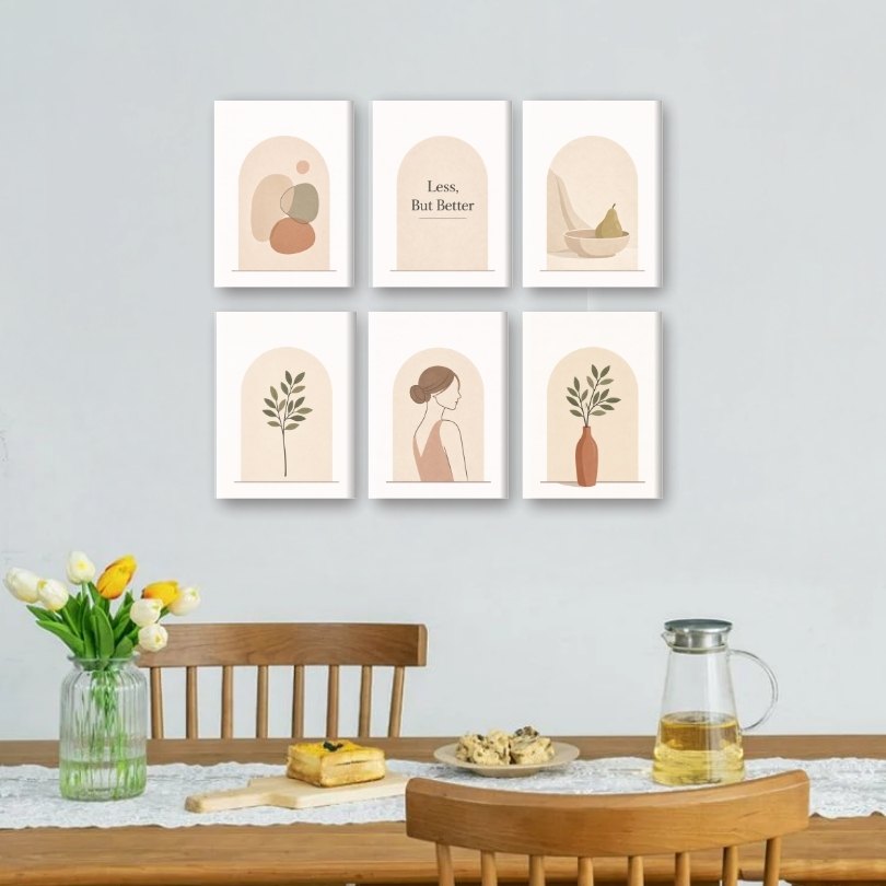 6 Mini Paintings | Simple Living Set
