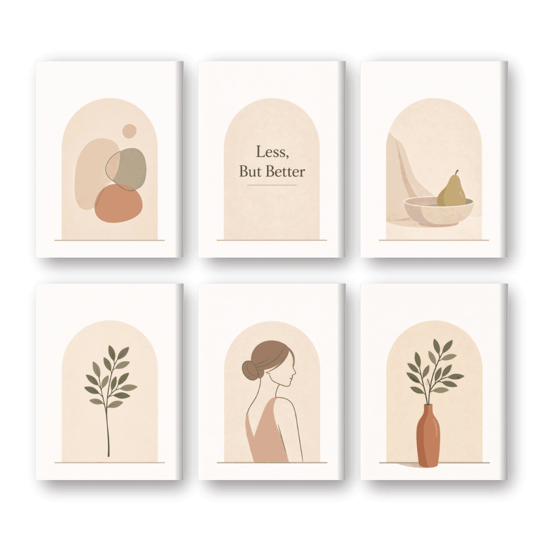 6 Mini Paintings | Simple Living Set