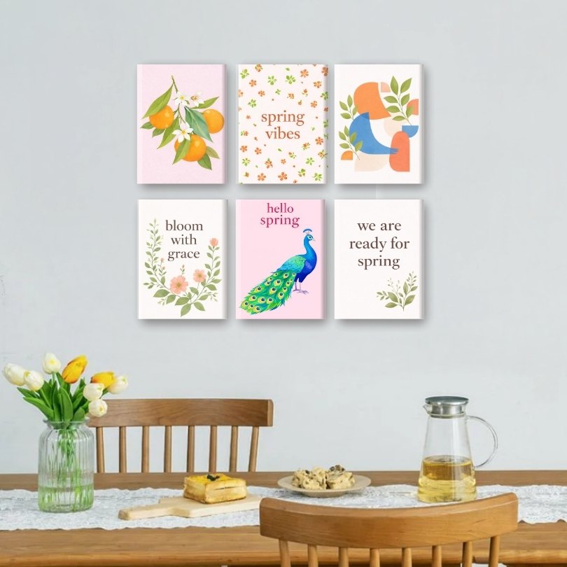6 Mini Paintings | Spring Vibes Set