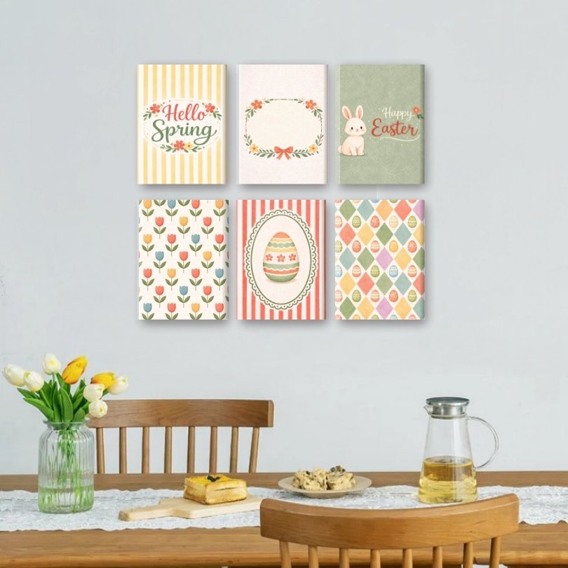 6 Mini Paintings | Spring & Easter Set