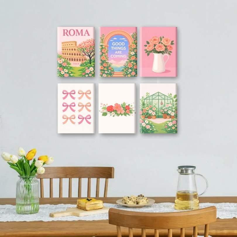 6 Mini Paintings | Spring In Rome Set