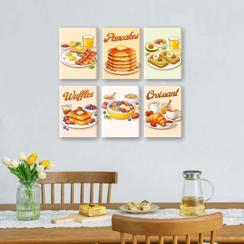 6 Mini Paintings | Sunday Brunch Set