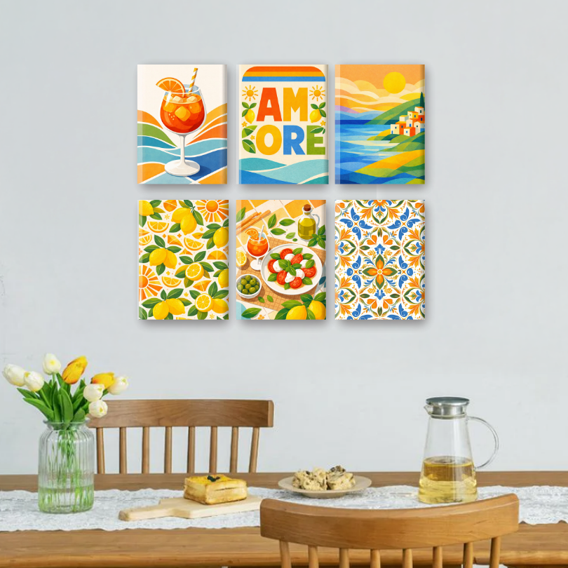 6 Mini Paintings | Sunny Italy Set