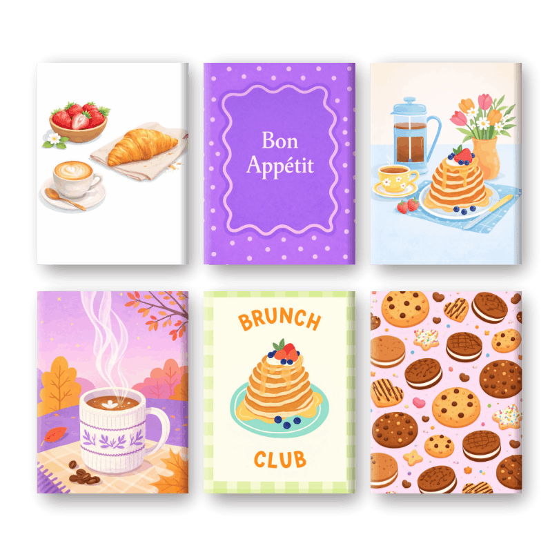 6 Mini Paintings | Sweet Breakfast Set
