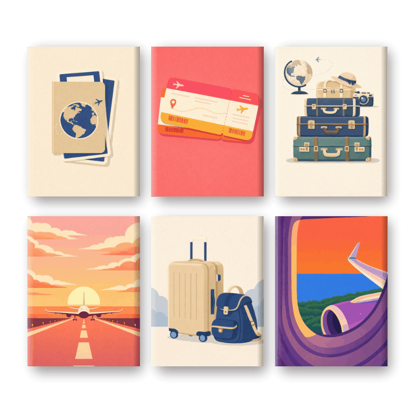 6 Mini Paintings | Travel Set
