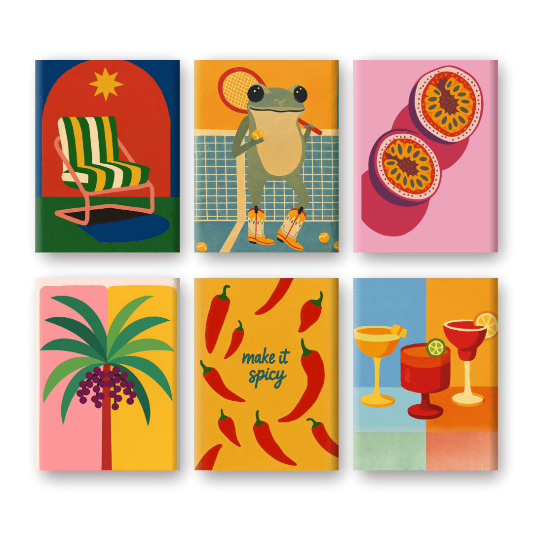 6 Mini Paintings | Tropical Pop Set