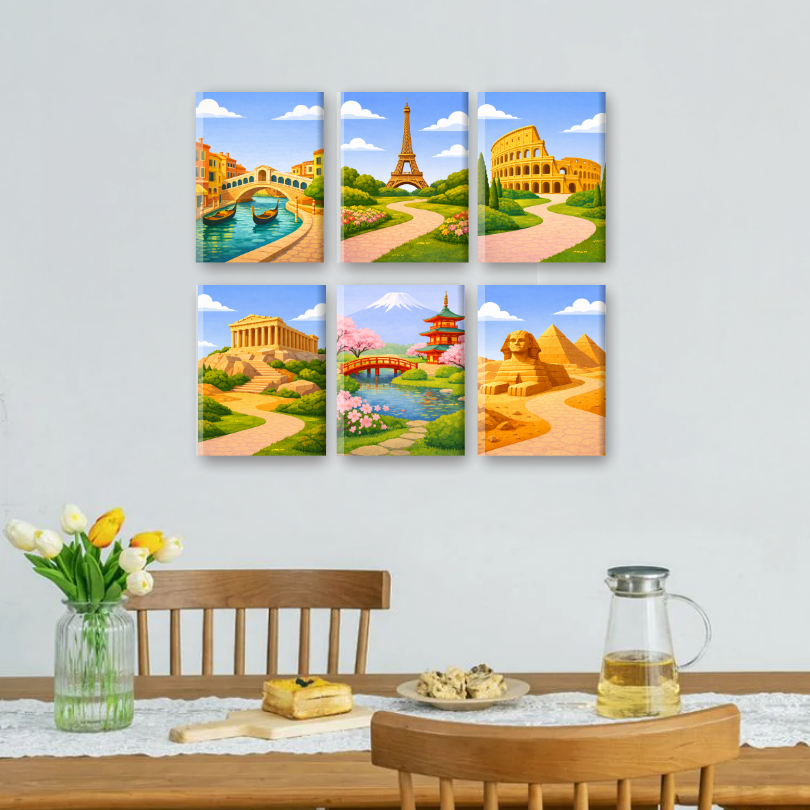 6 Mini Paintings | World Trip Set