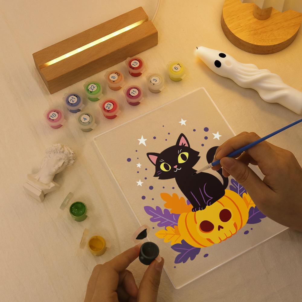 Pumpkin Cat | Paint by Numbers