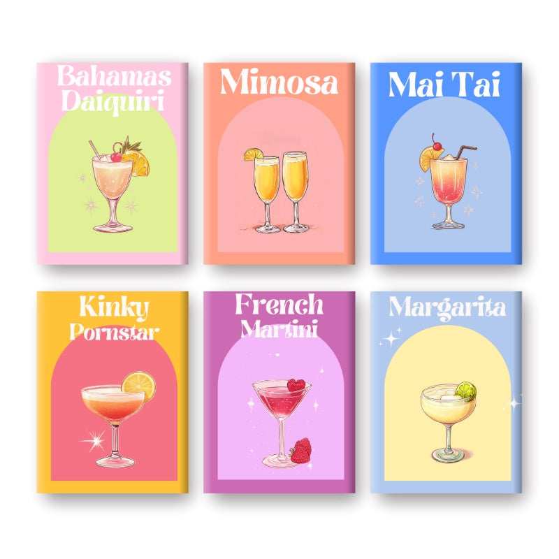 6 Mini Paintings | Girls Night Cocktail Set