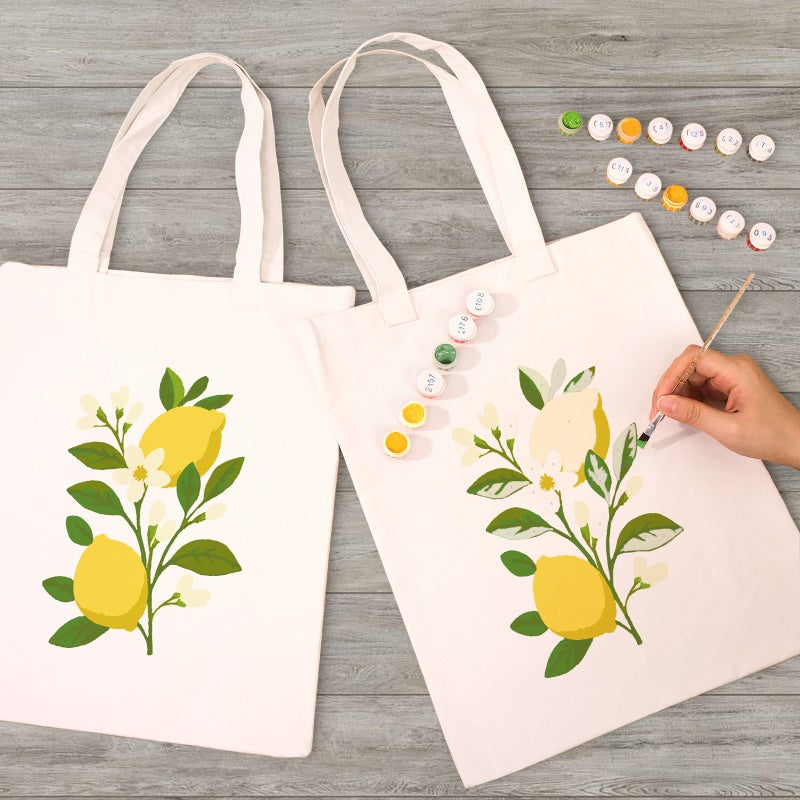 Paint by Numbers Totebag – Lemon Plant