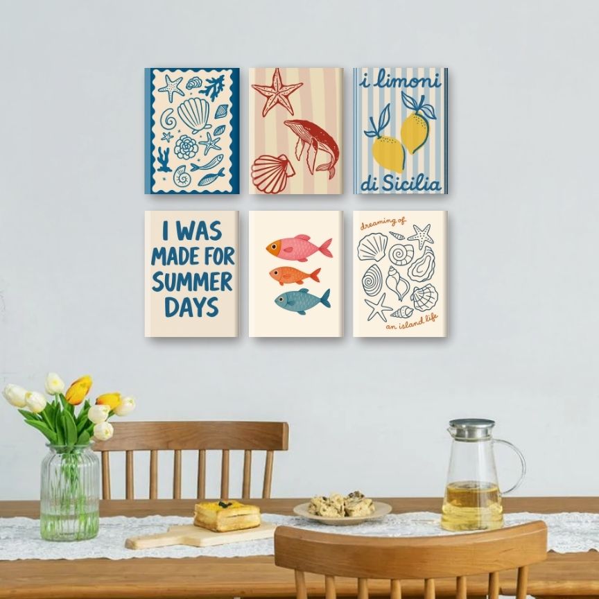 6 Mini Paintings | Beachlife Set