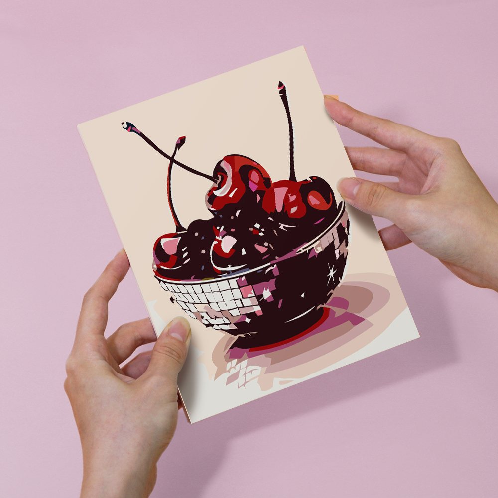 6 Mini Paintings | Disco Fruit Set