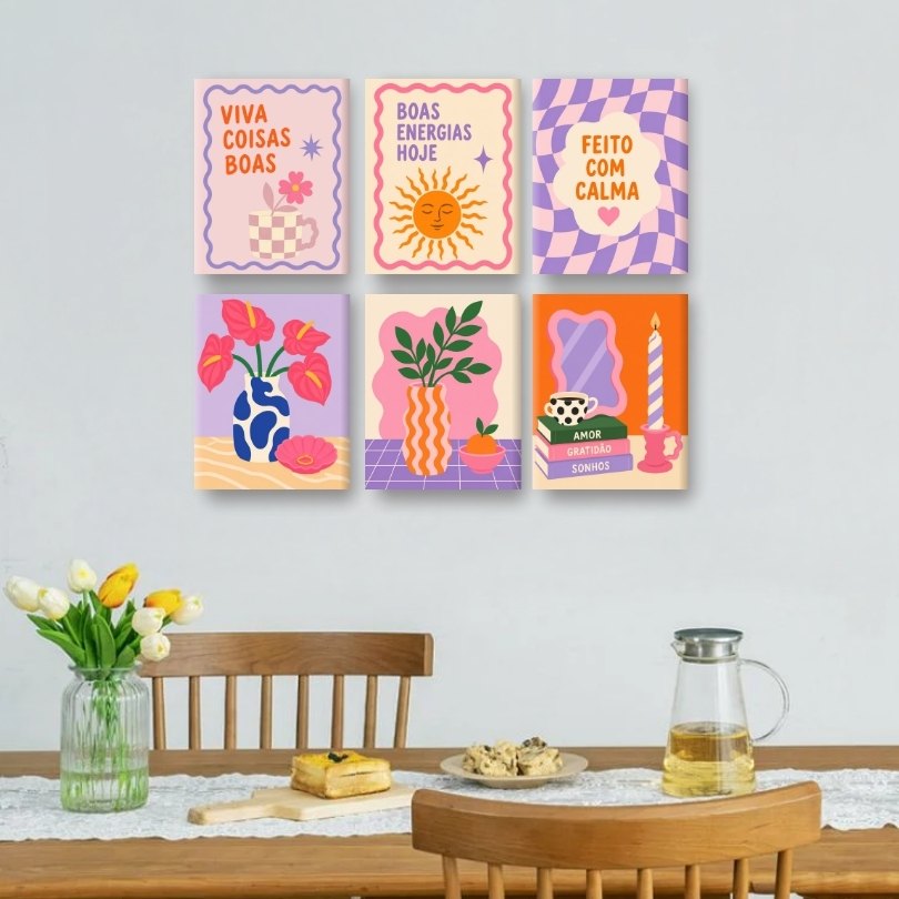 6 Mini Paintings | Boas Vibes Set