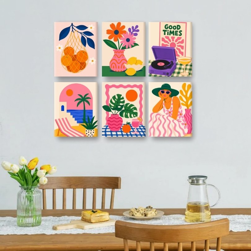 6 Mini Paintings | Good Times Set