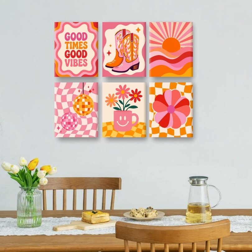 6 Mini Paintings | Disco Nights Set