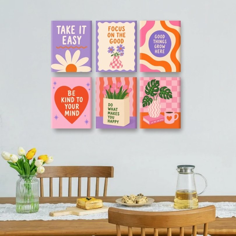 6 Mini Paintings | Chill & Bloom Set