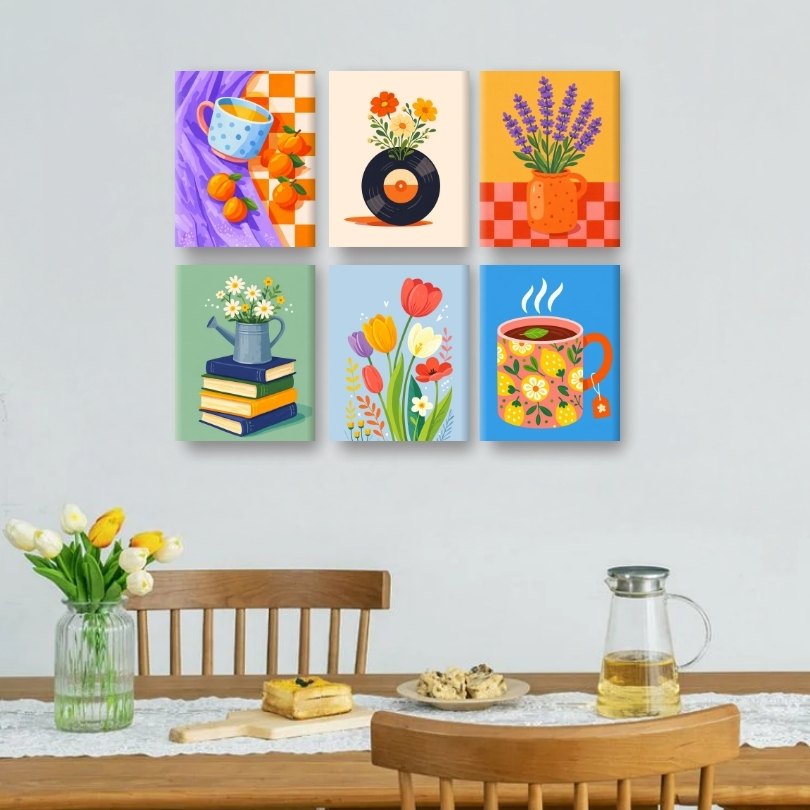 6 Mini Paintings | Floral Moments Set