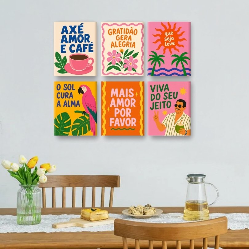 6 Mini Paintings | Boa Vida Set