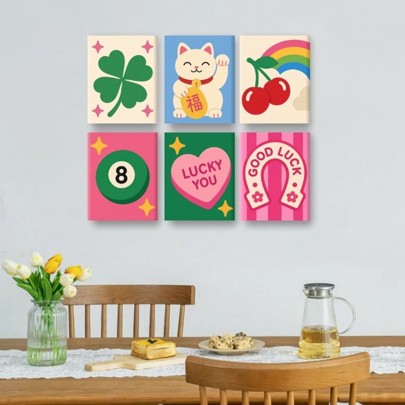 6 Mini Paintings | Lucky Charms Set