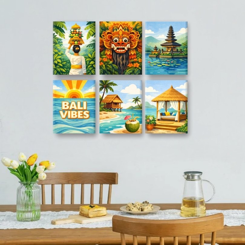 6 Mini Paintings | Bali Vibes Set