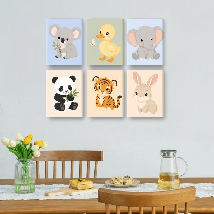 6 Mini Paintings | Little Cuties Set