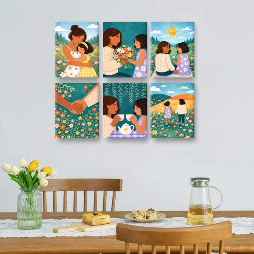 6 Mini Paintings | Moments Together Set