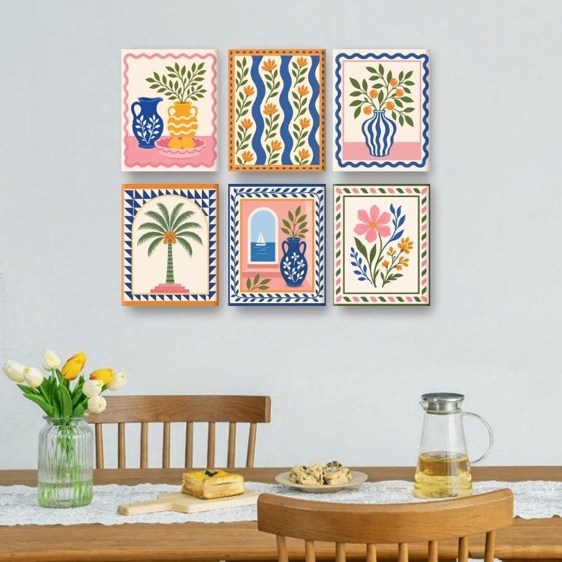 6 Mini Paintings | Sunny Still Life Set