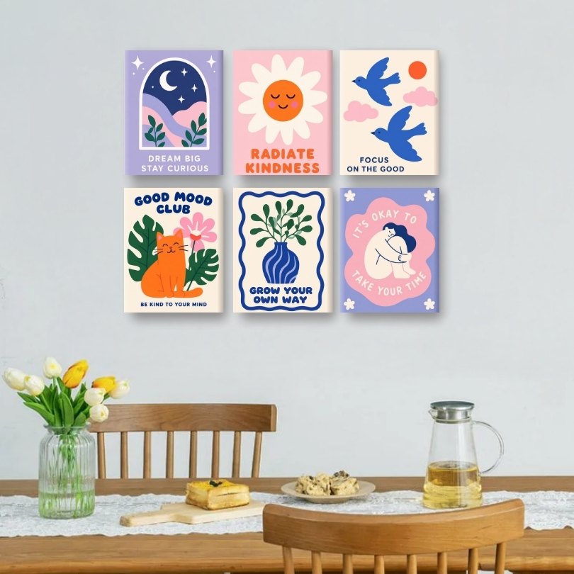 6 Mini Paintings | Positive Growth Set